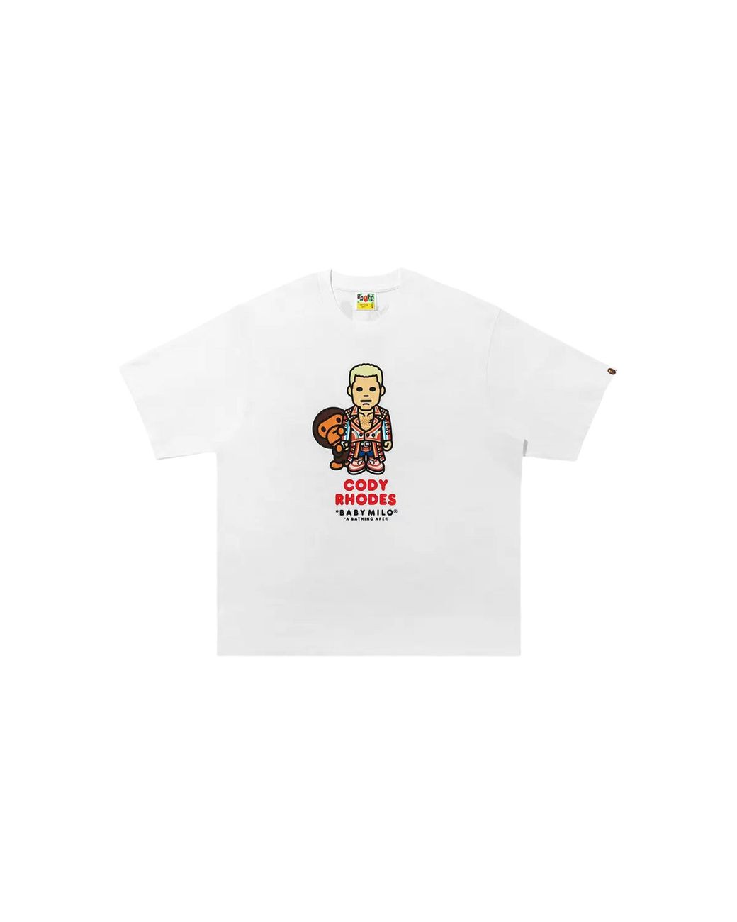 A Bathing Ape Black Wwe Cody Rhodes Baby Milo Relaxed Fit T-Shirt Bpte0002We Wht" for men