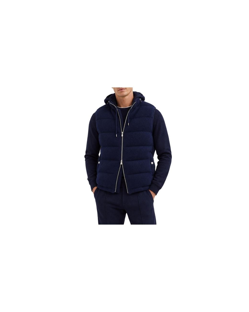Brunello Cucinelli Blue Wool Jacket "Dark" Brun2280" for men