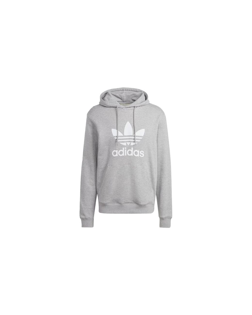 Adidas Black Trefoil Hoodie "Medium Heather" Im4490" for men