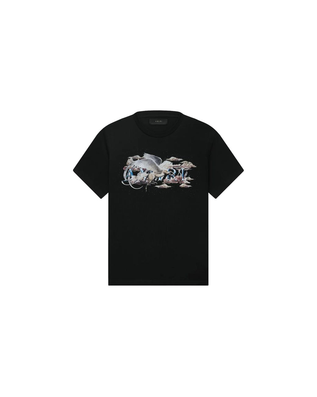 Amiri Black Pegasus Script Logo T-Shirt Ss23Mjg015 001" for men