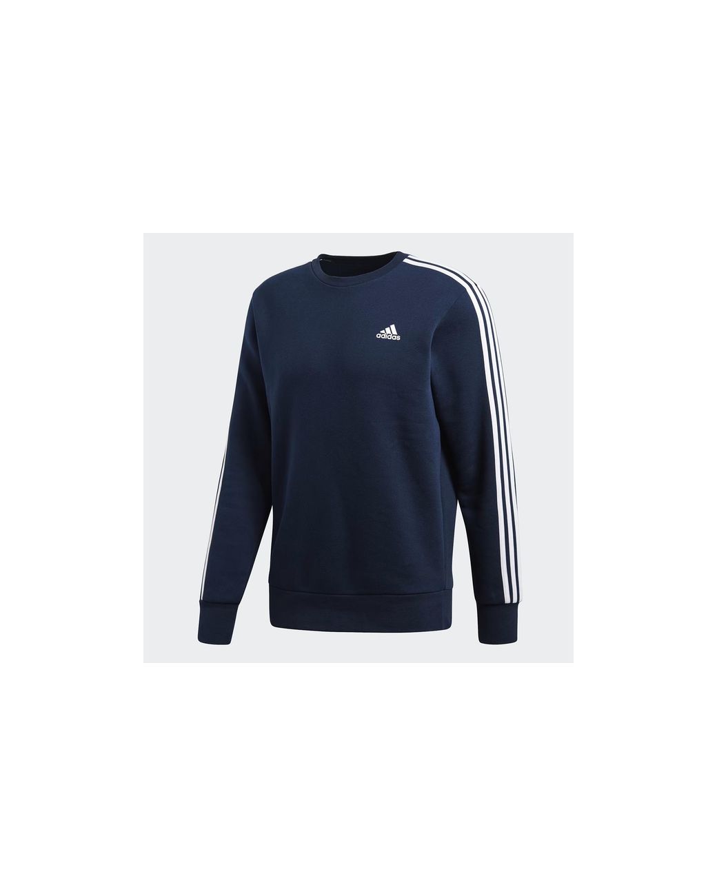 Adidas Blue Essentials 3-Stripes Crew Sweatshirt "Collegiate Bq9644" for men