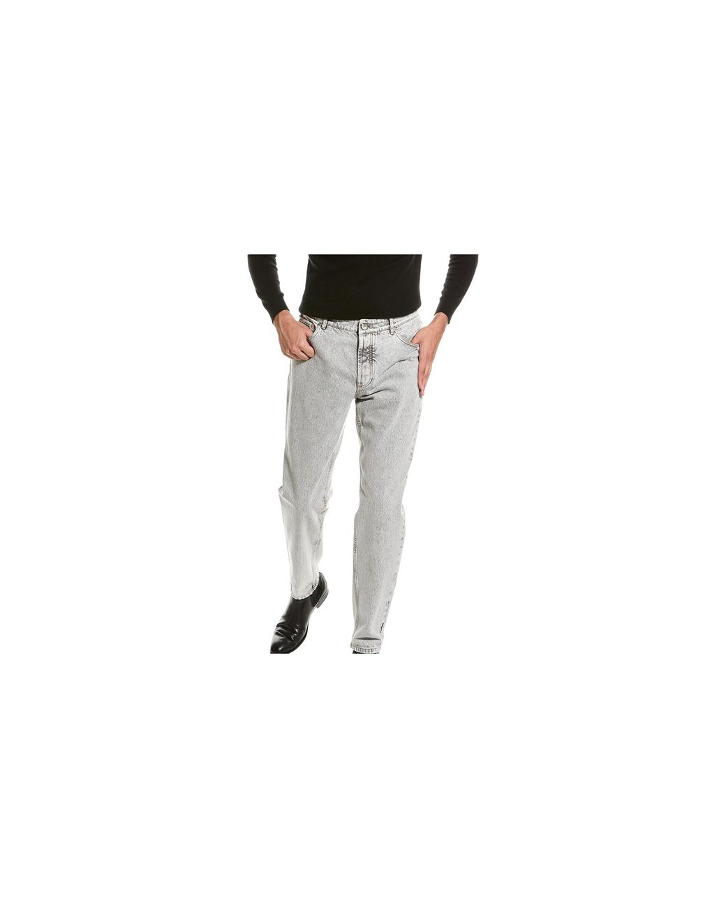 Brunello Cucinelli Black Acid-Wash Five-Pocket Jeans Brun967" for men