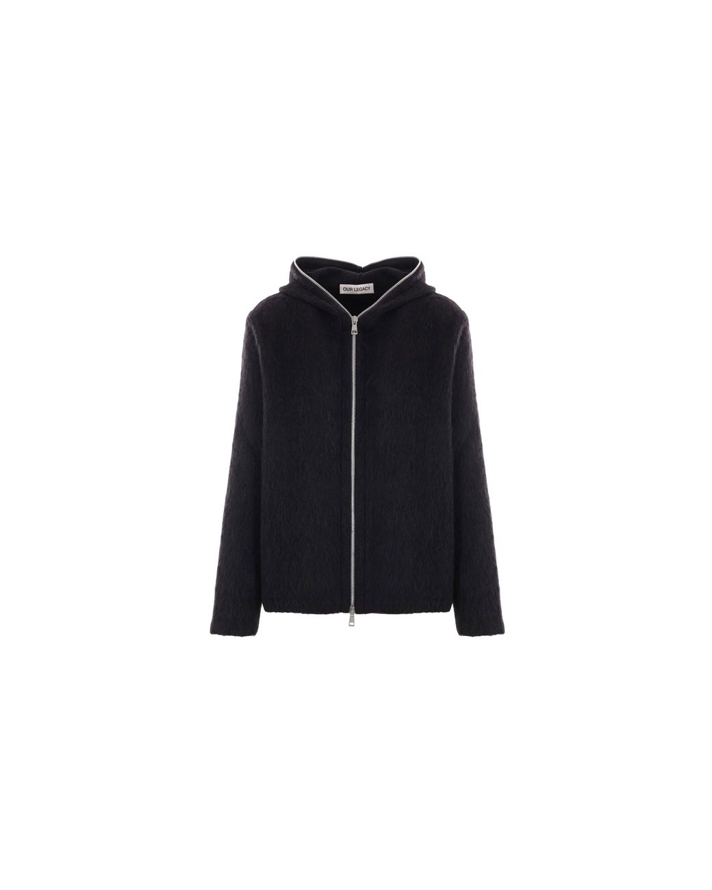Our Legacy Black Full Zip Hood M4243Fbh" for men