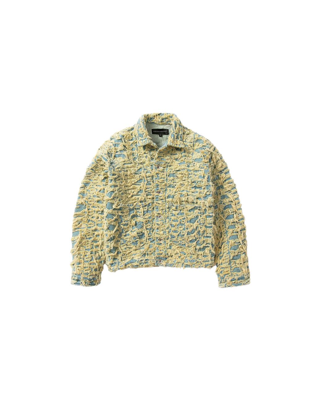 Who Decides War Green Barren Thread Denim Jacket 10111376993" for men
