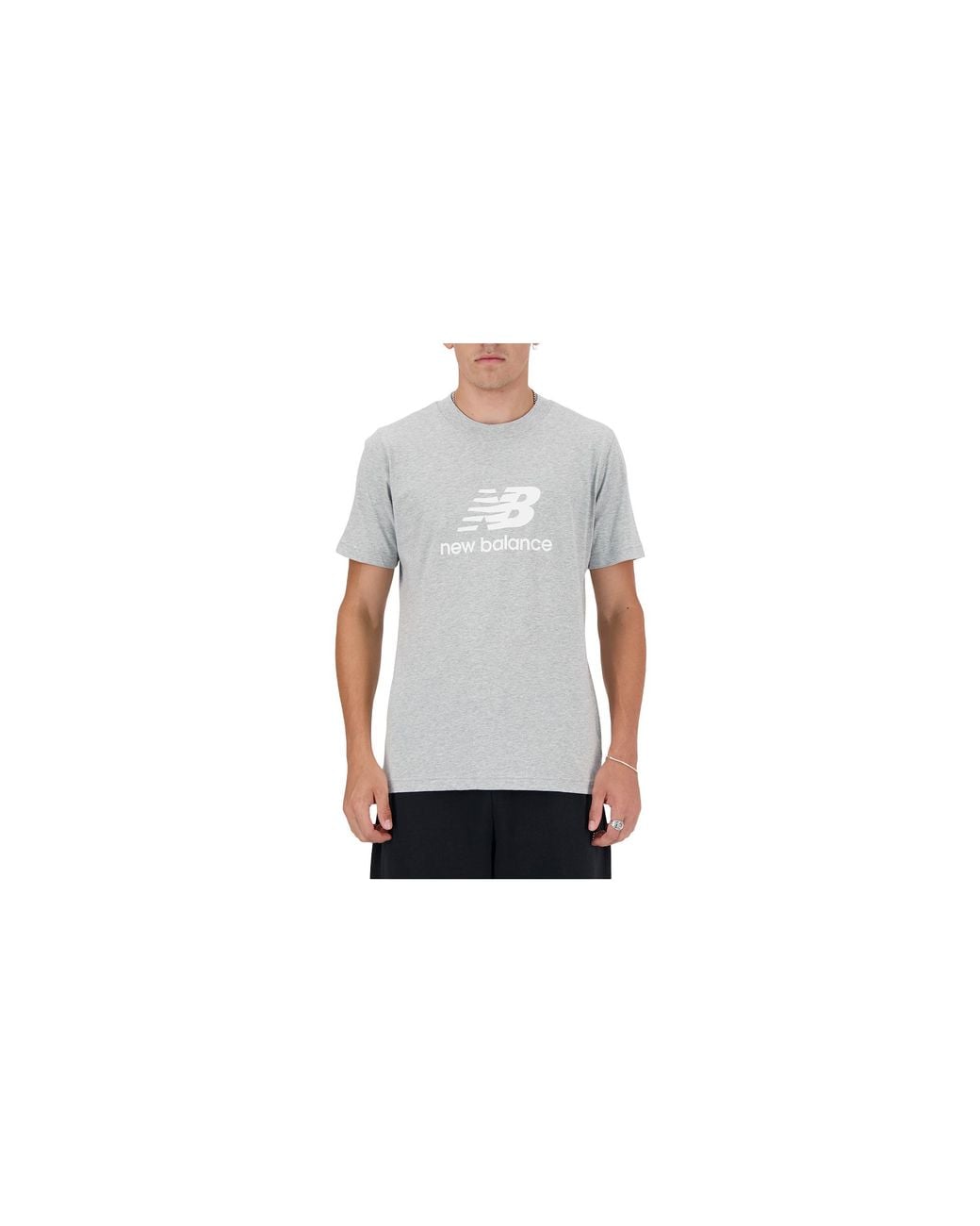 New Balance Black Sport Essentials Logo T-Shirt "Athletic Mt41502Ag" for men