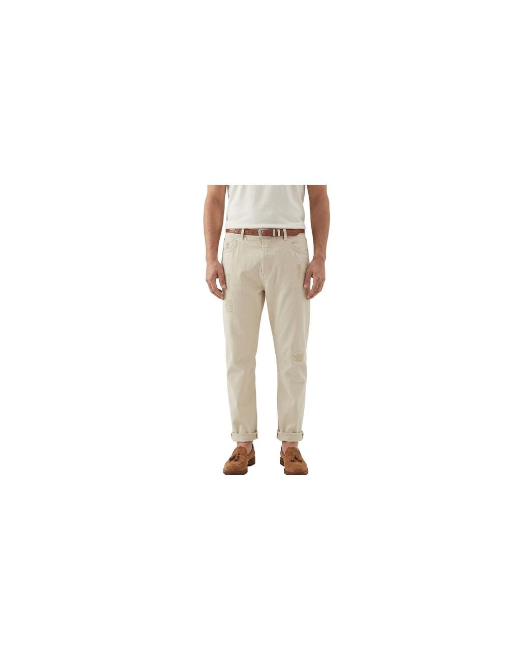 Brunello Cucinelli Black Pants "Flax Seeds" M262Px2340_C7242" for men