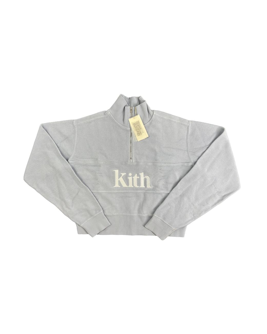 Kith Black Hunter Ii Serif 1/4 Zip Sweatshirt "Kyanite" Khw030450 431"