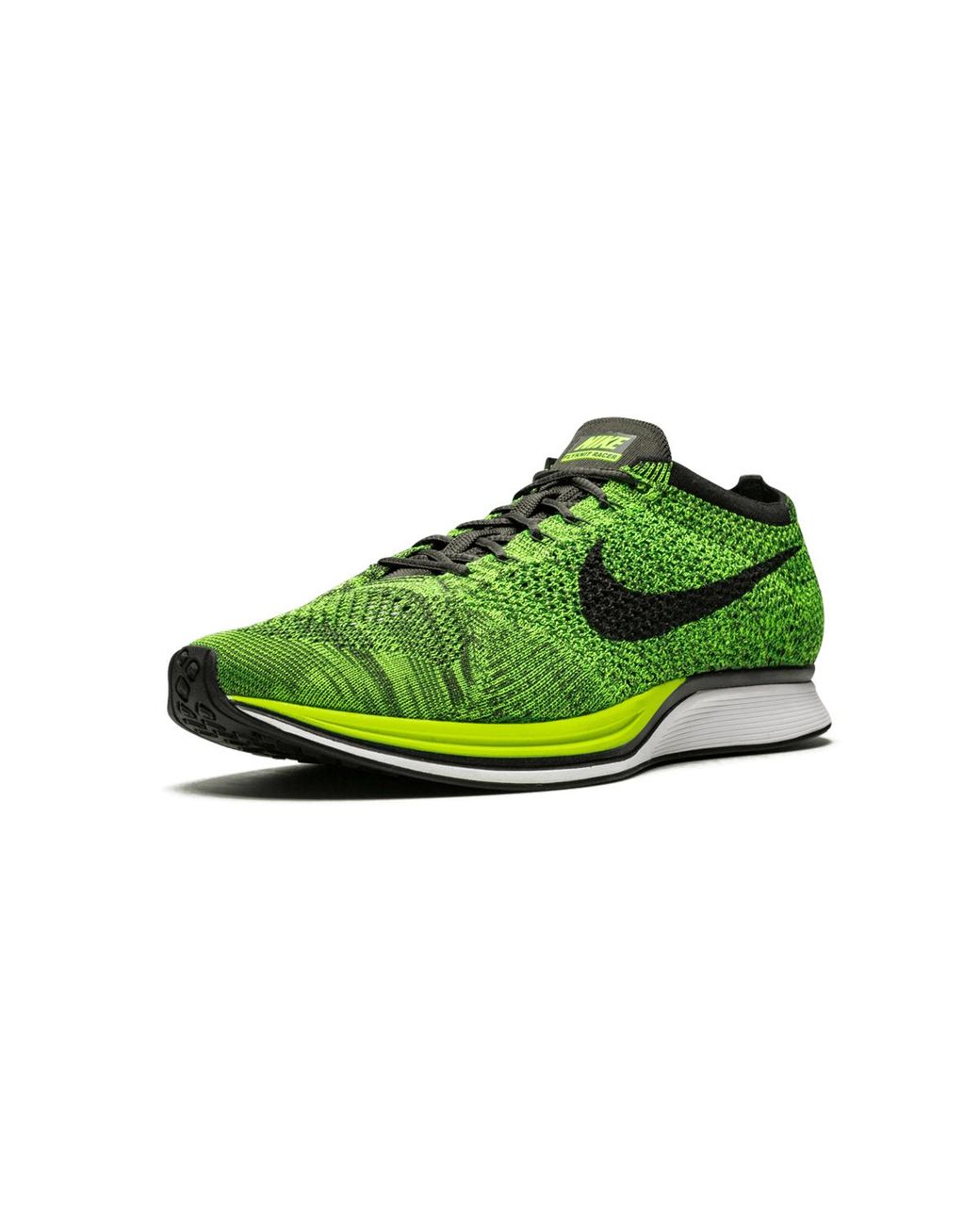 Nike Green Flyknit Racer "Volt Sequoia" 526628 731" for men