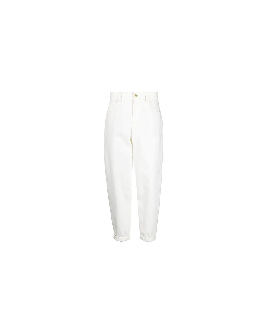 Brunello Cucinelli Black Cotton Relaxed Fit Trousers "Naturale" Brun1380"