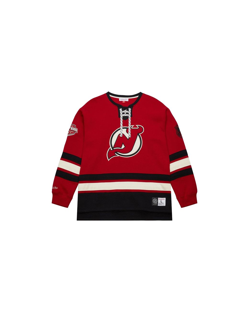 Mitchell & Ness Red Heritage Lace-Up Crew Current Logo "Nhl Devils" Fc8096 Njdscar" for men