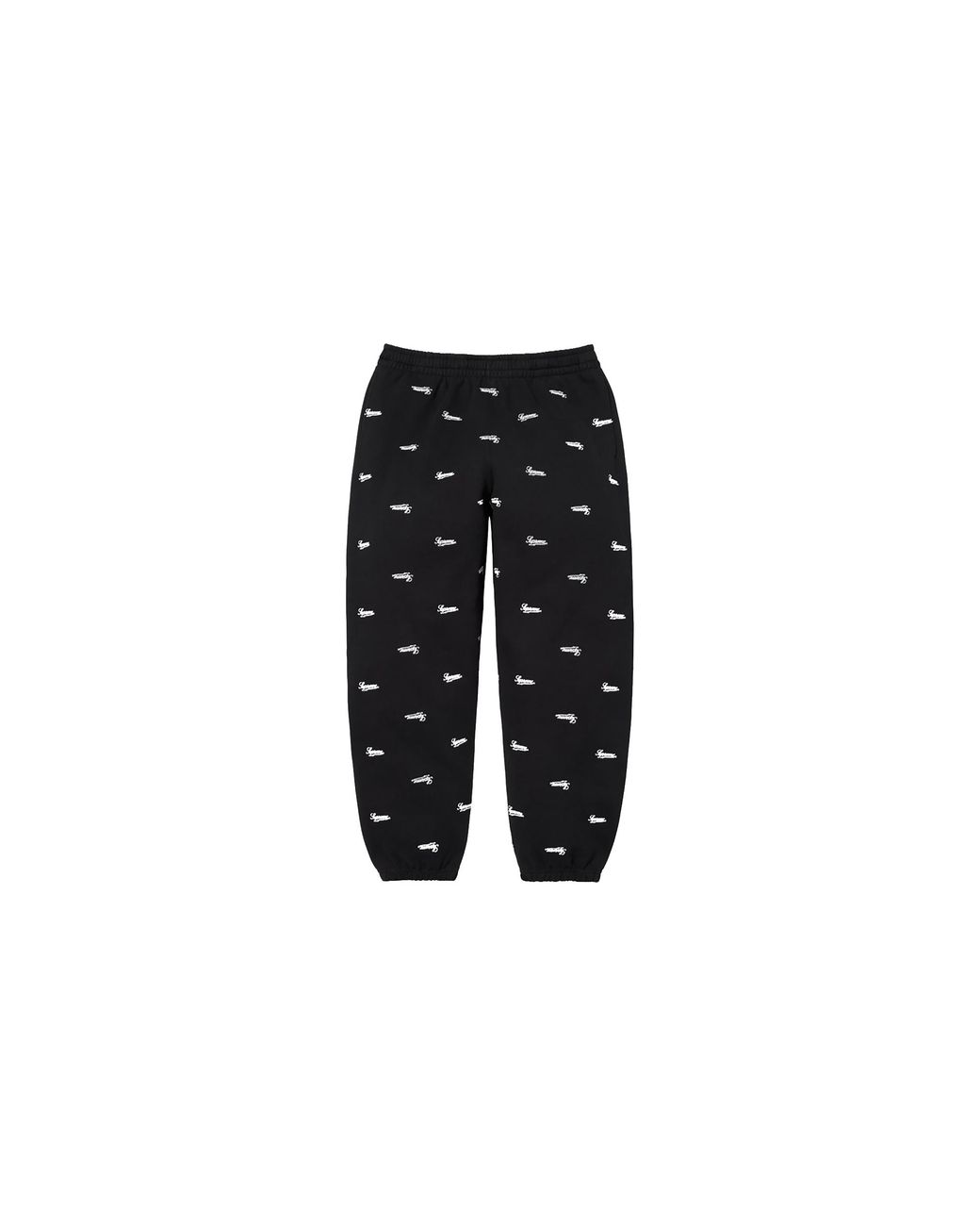 Supreme Black Repeat Script Sweatpants "Fw25