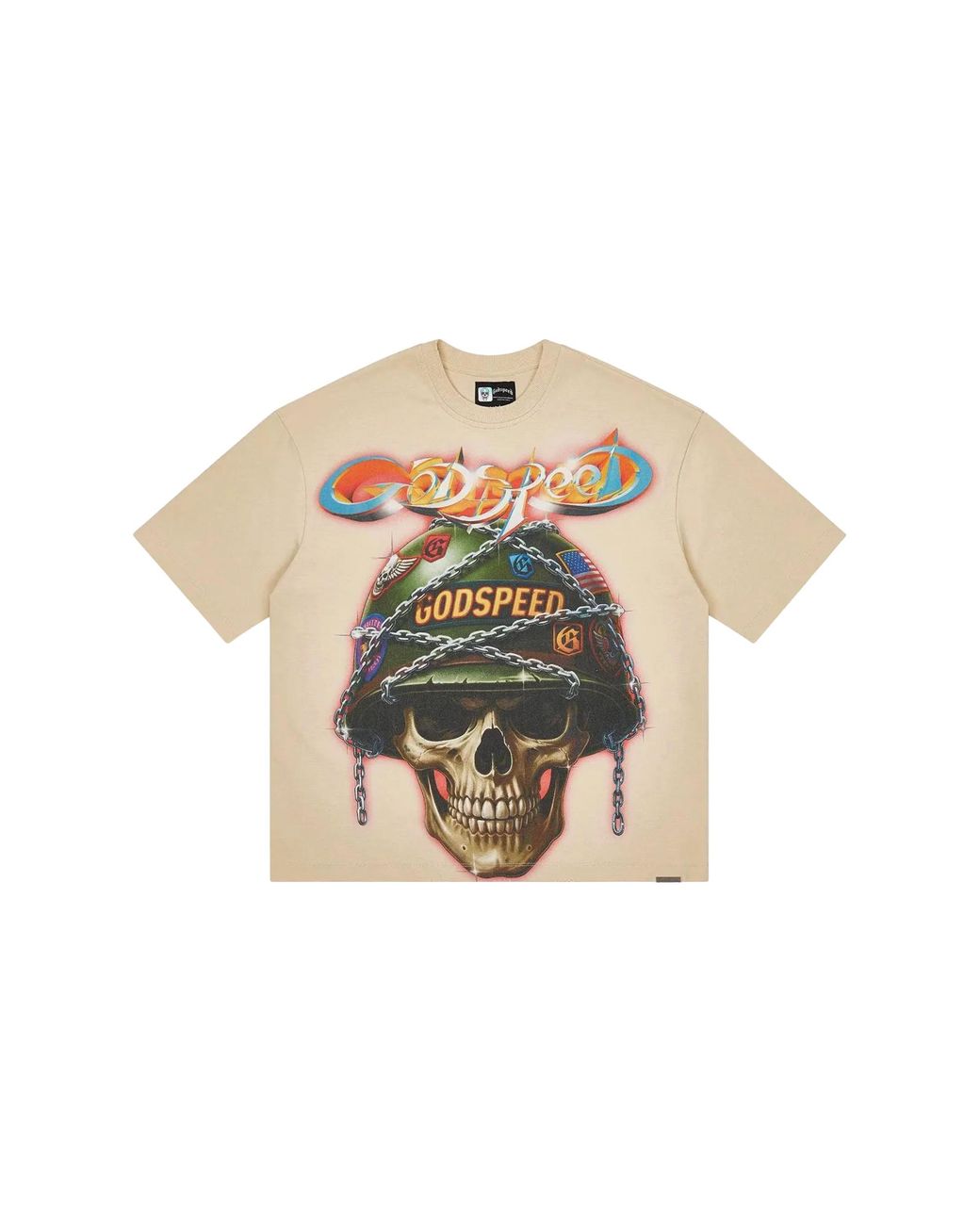 GODSPEED NEW YORK Black Badges Of Honor T-Shirt "Bone" Gs553" for men