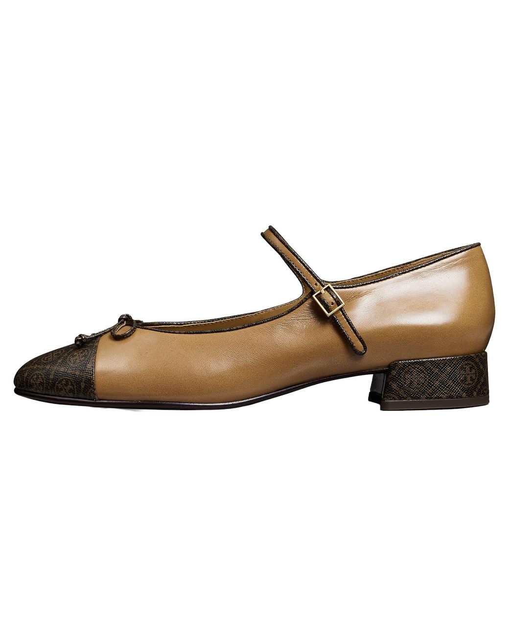 Tory Burch Black Cap-Toe Mary Jane "Tan" 187990 240"
