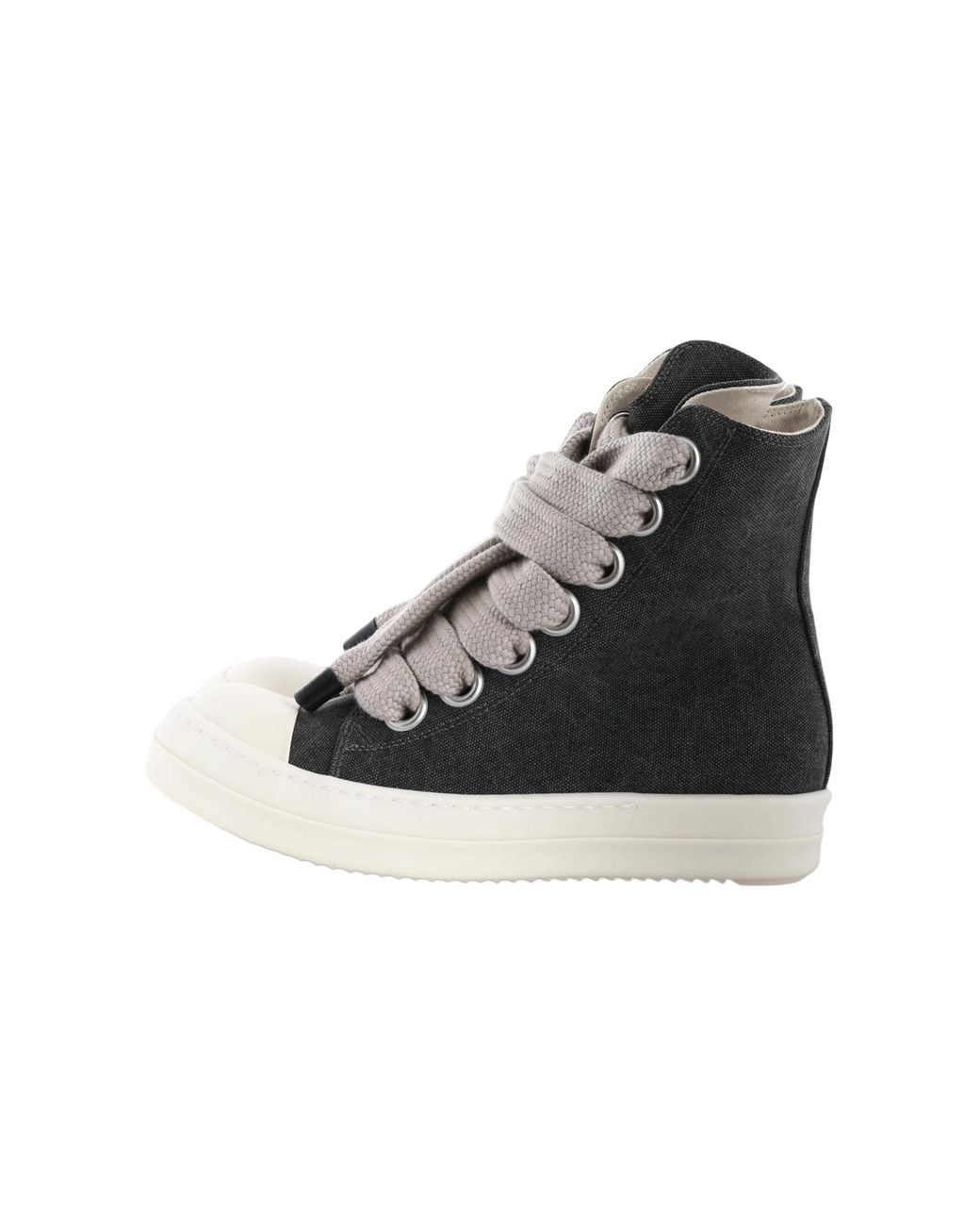 Rick Owens Black Jumbolace High-Top "Gravel Milk" Ds02F6818 Cvgw2 14811"
