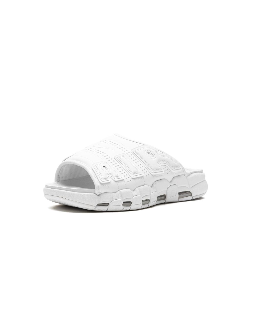 Nike Black More Uptempo Slide "Triple" Fd9884 101" for men
