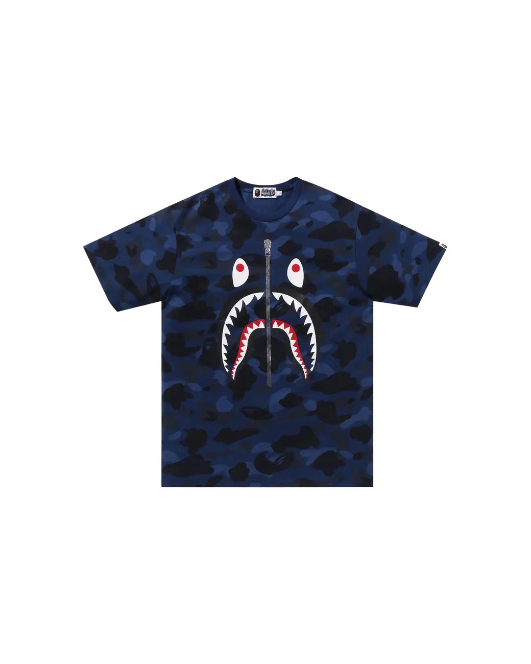 A Bathing Ape Black Color Camo Shark T-Shirt Camo" 001Csj801010M Nvy" for men