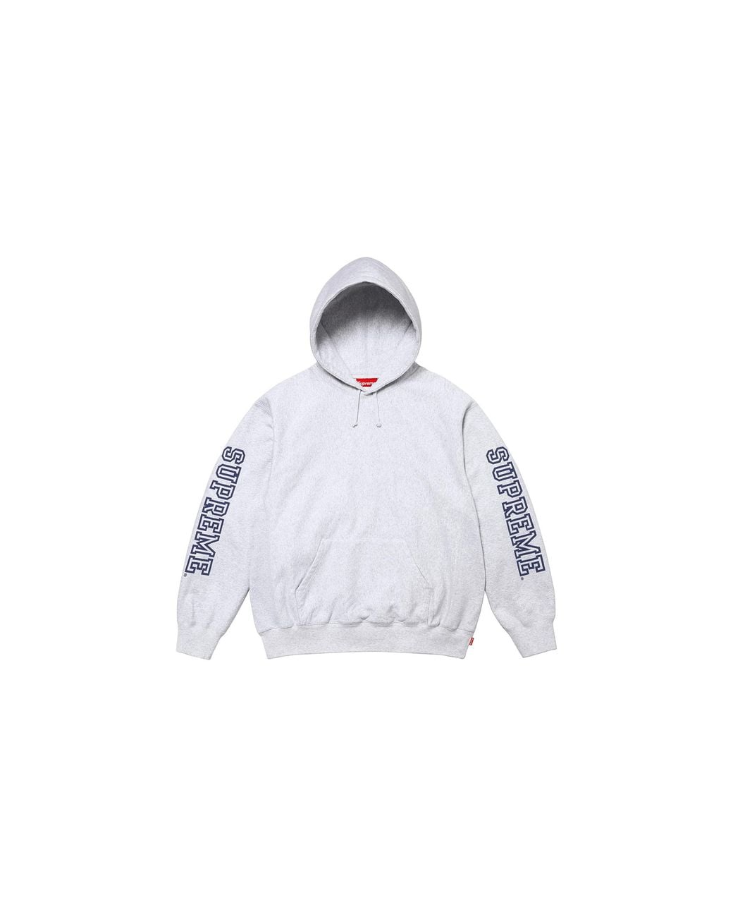 Supreme Black Collegiate Sleeve Hooded Sweatshirt "Ash" Su28695"