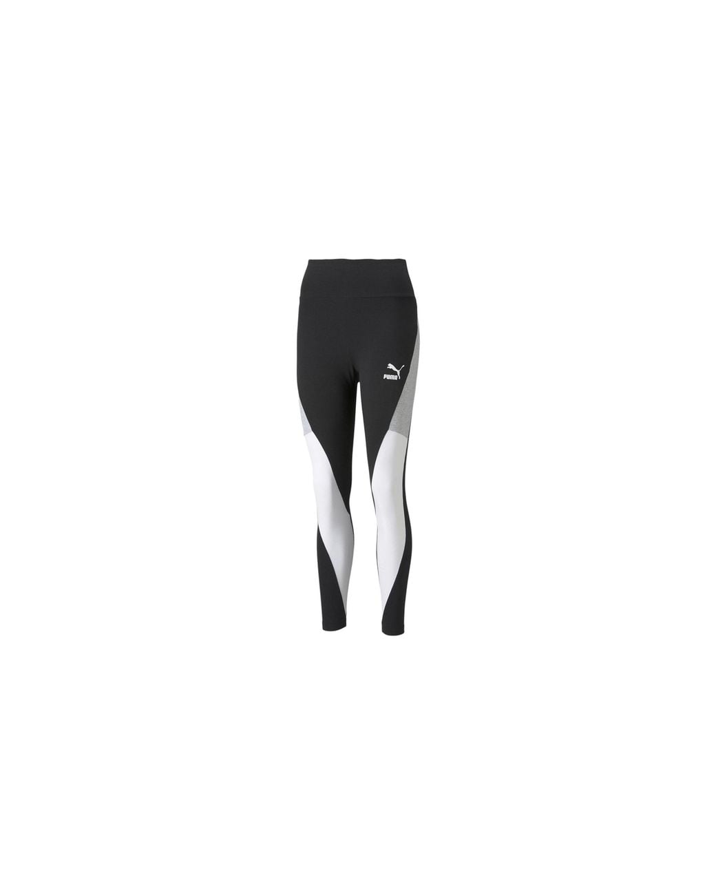 PUMA Clsx High Waist Leggings "Cotton 533295 01" in Black | Lyst UK