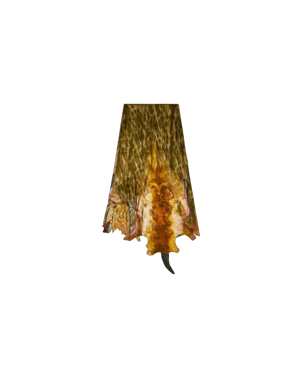 DIESEL Black Assymetrical Satin Skirt A223230Tjbn5Cra"