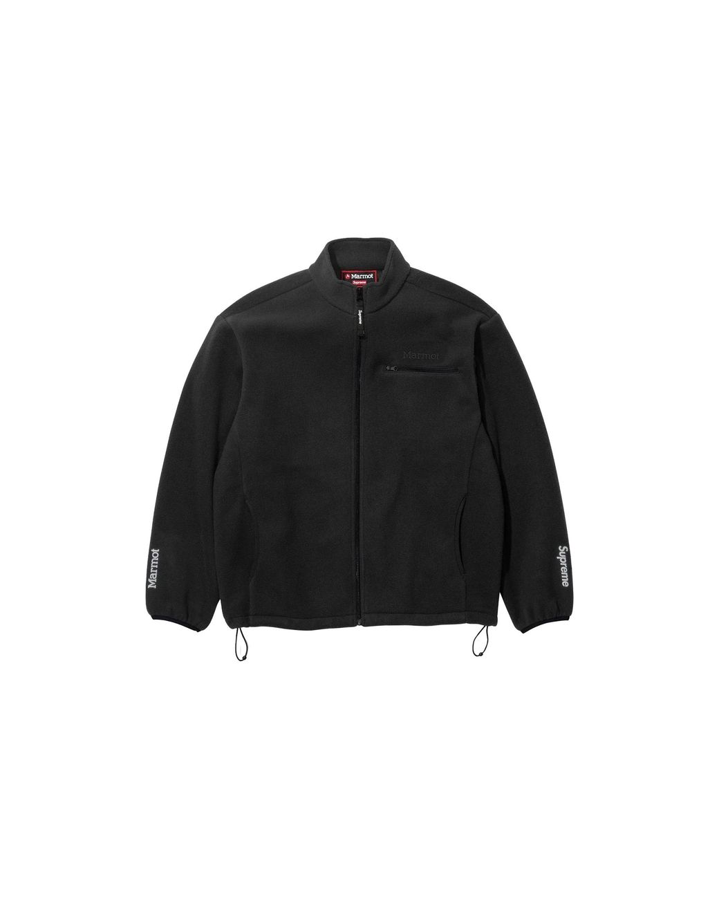 Supreme Black Marmot Fleece Jacket "Fw25