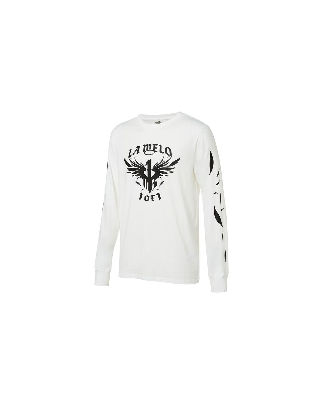 PUMA Black One Of One Longsleeve Basketball T-Shirt 535111 01" for men
