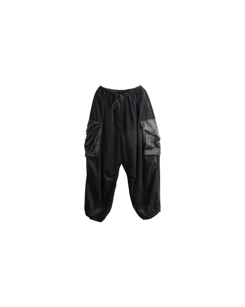 Y-3 Black Velvet Corduroy Cargo Pants Ks4015"