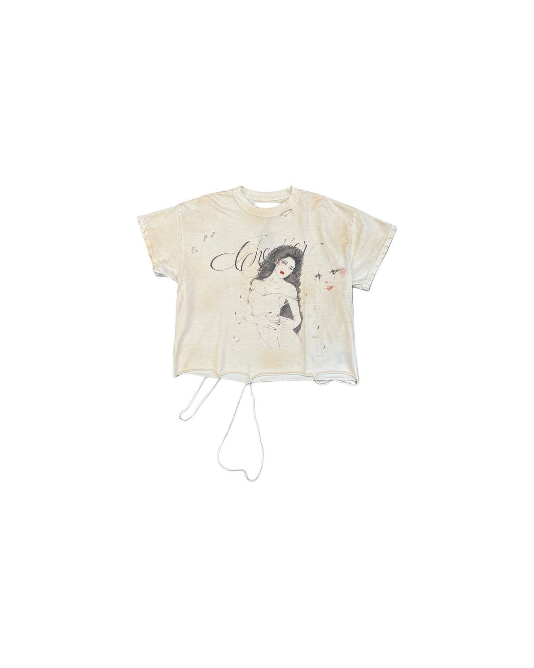 SEKRIT Black Lips T-Shirt "Vintage" Skrt014" for men