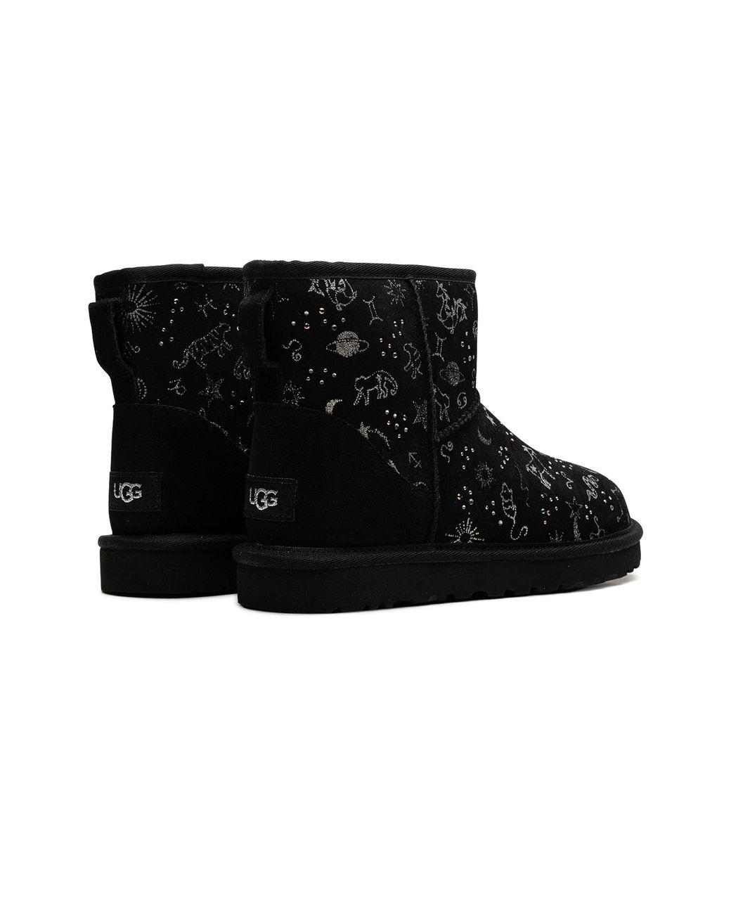 Ugg Black Classic Mini "Zodiac