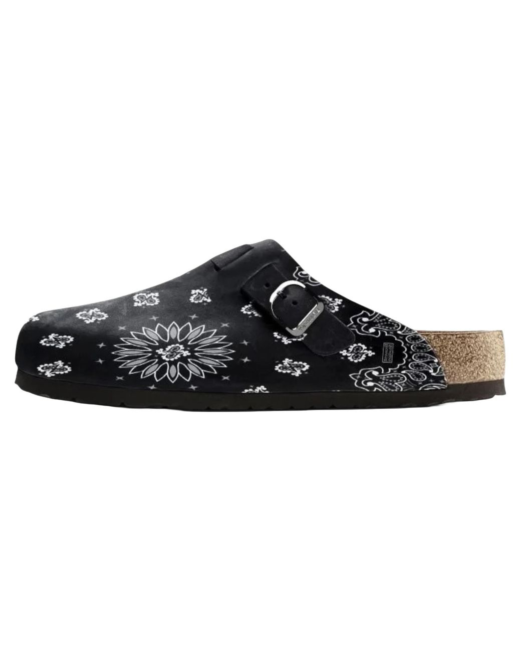 Bravest Studios Black Suede Paisley Clogs Bs163" for men