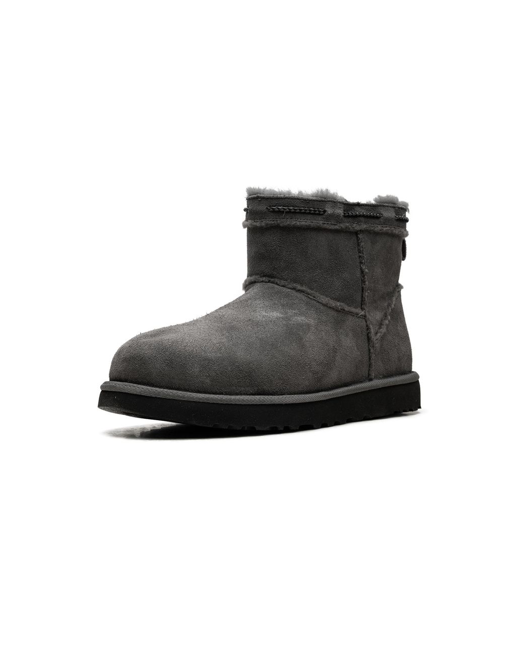Ugg Black Classic Mini Shearling Braid "Charcoal" 1166751 Chrc"