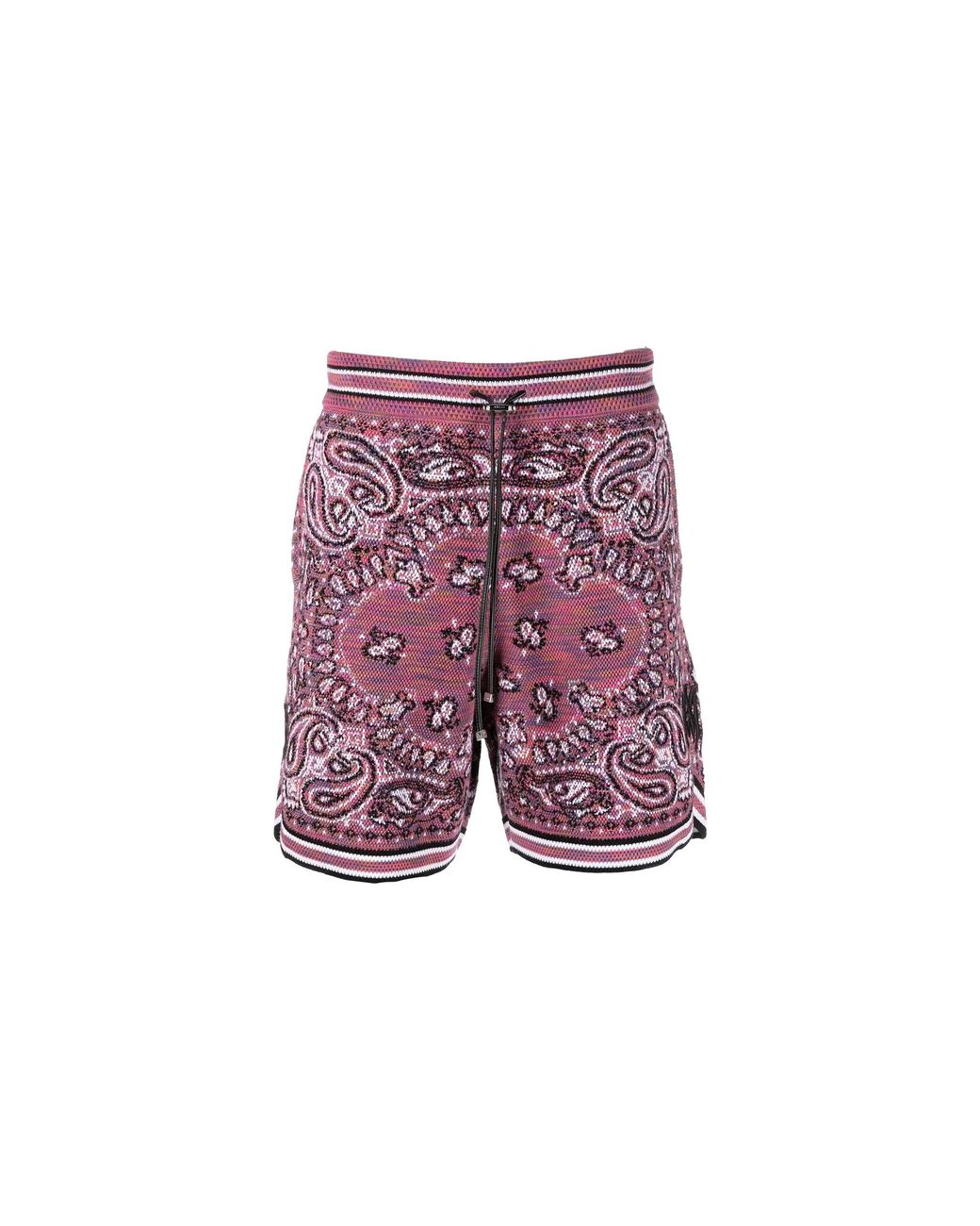 Amiri Black Space Dye Bandana Shorts Ps23Mkb004 510" for men