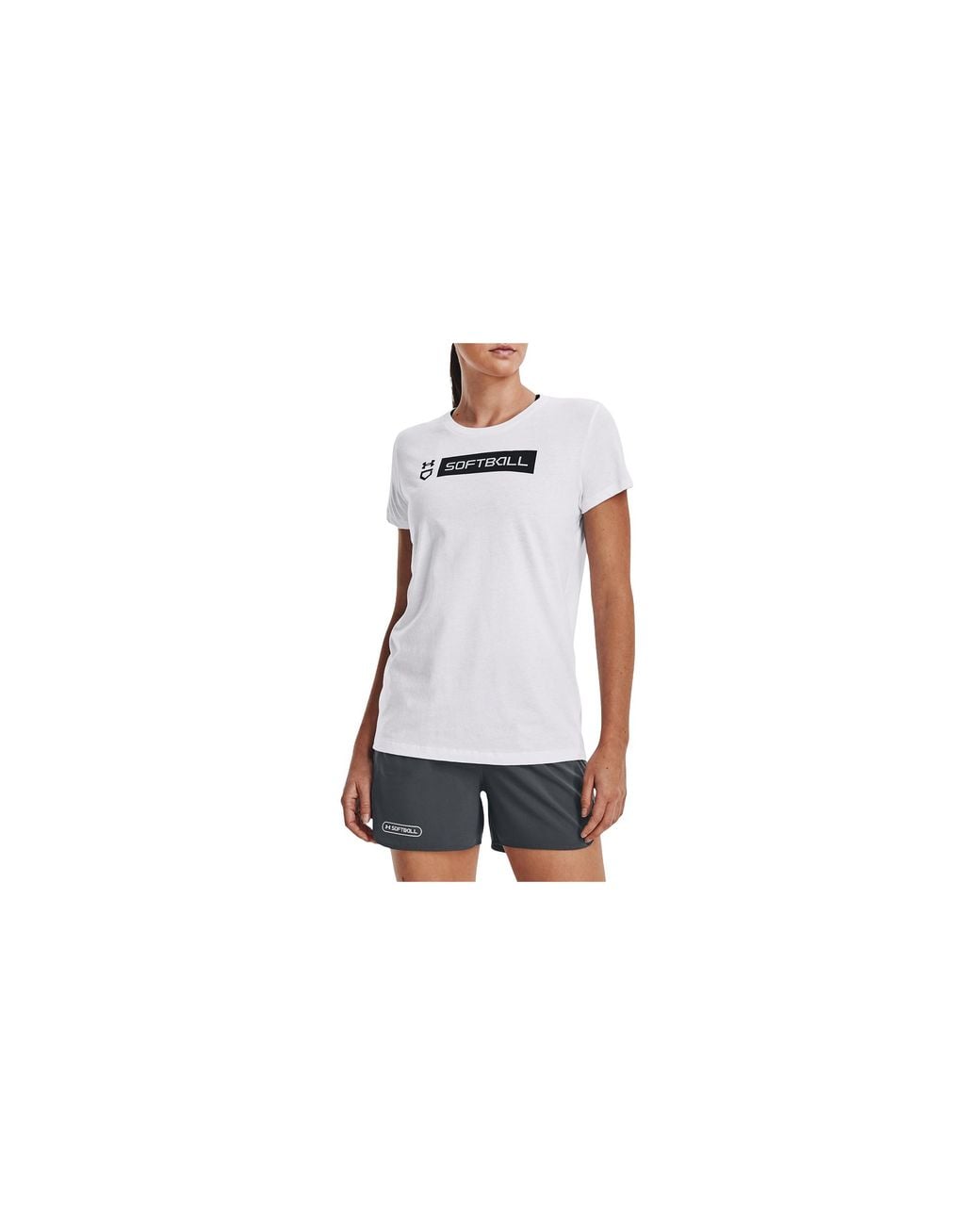 Under Armour Black Softball Bar T-Shirt 1377616 100"