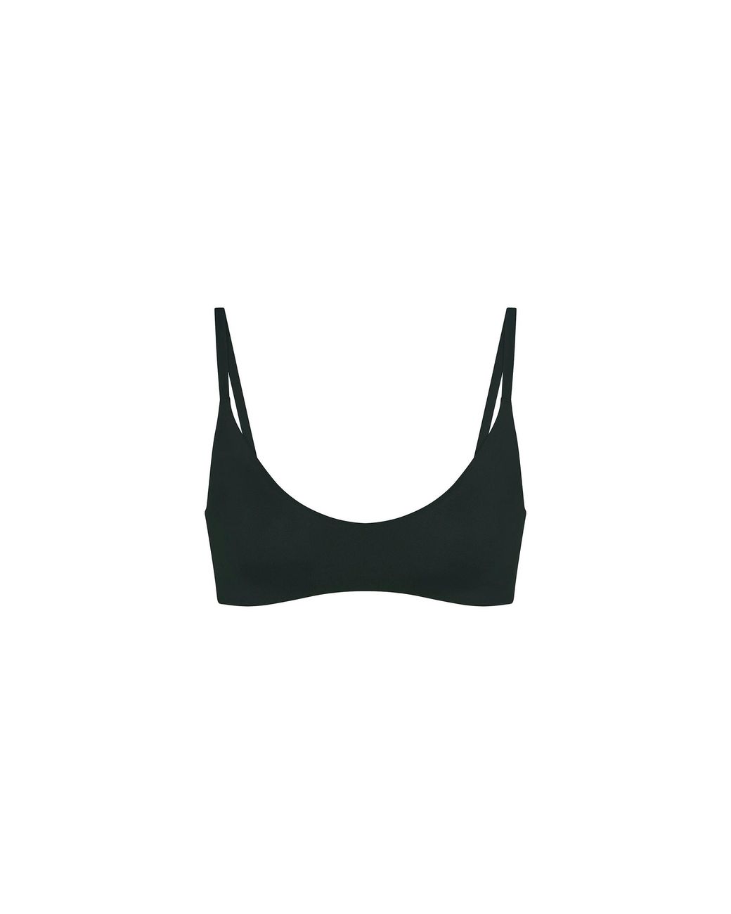Skims Black Matte Micro Scoop Bra "Nike