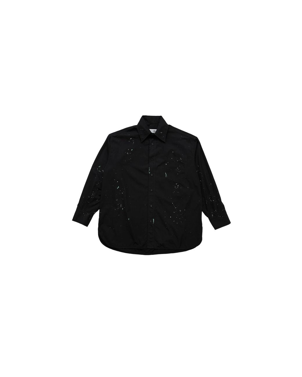 MM6 by Maison Margiela Black Paint Residue Shirt Sh2Dt0022M35458899" for men