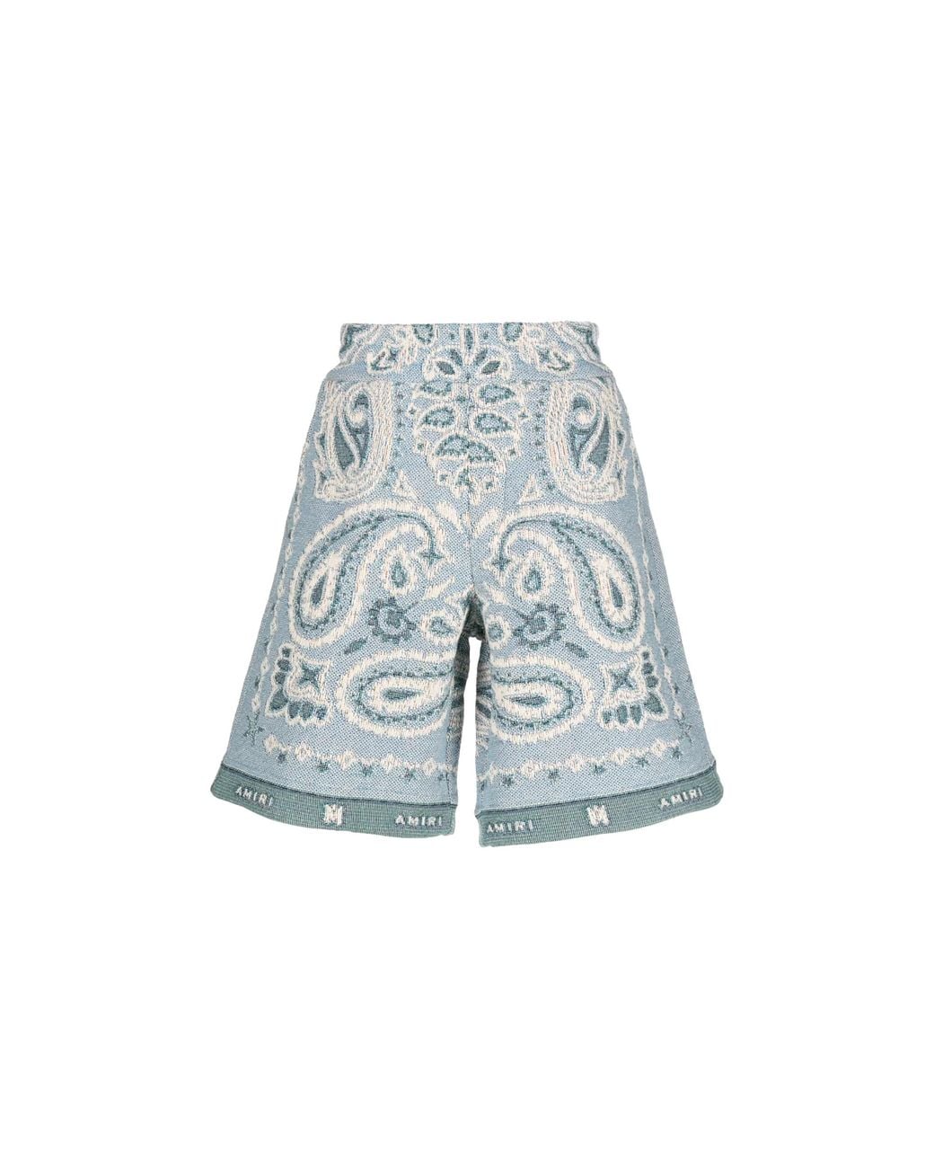 Amiri Black Tapestry Bandana Baggy Shorts Ss23Mpb040 420" for men