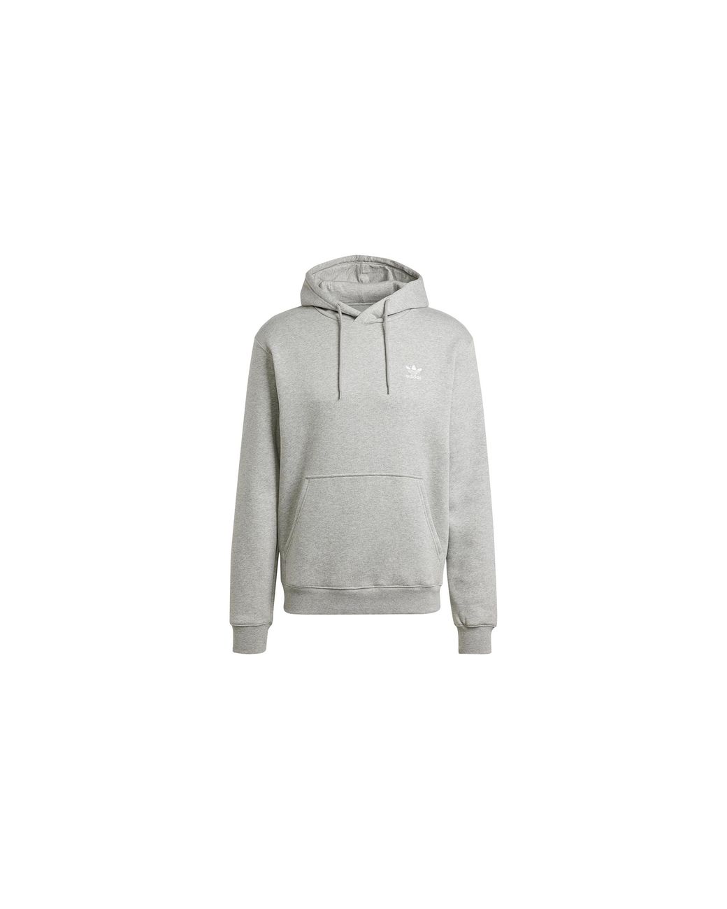 Adidas Black Trefoil Essentials Hoodie "Medium Heather" Im4525" for men