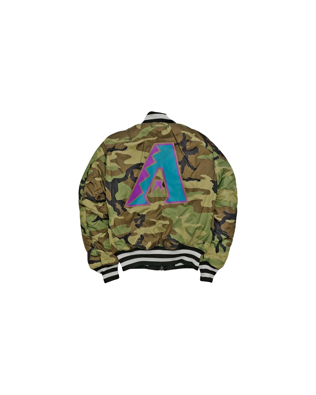 KTZ Black Alpha Industries Arizona Diamondbacks X Reversible Ma-1 Bomber Jacket Camo" Ne521" for men