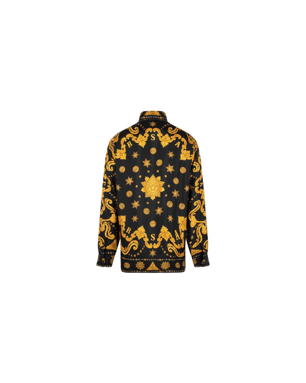 Versace Black Printed Button Down Shirt A84050 A232646 A7008" for men