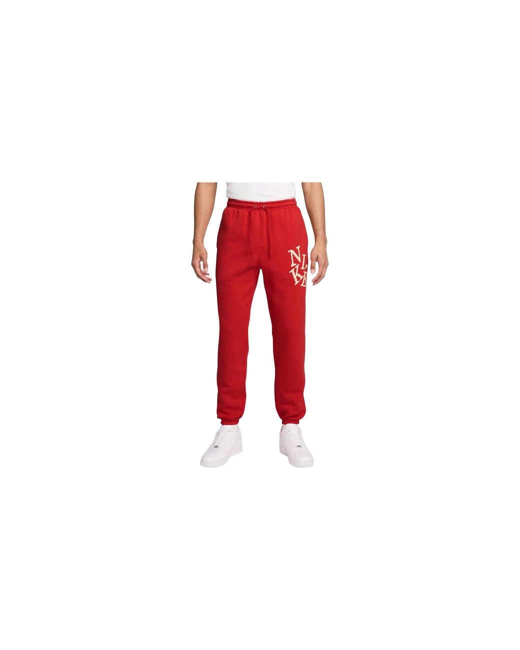 Nike Red Sportswear Club Cuffed Fleece Joggers "University" Hv7013 657" for men