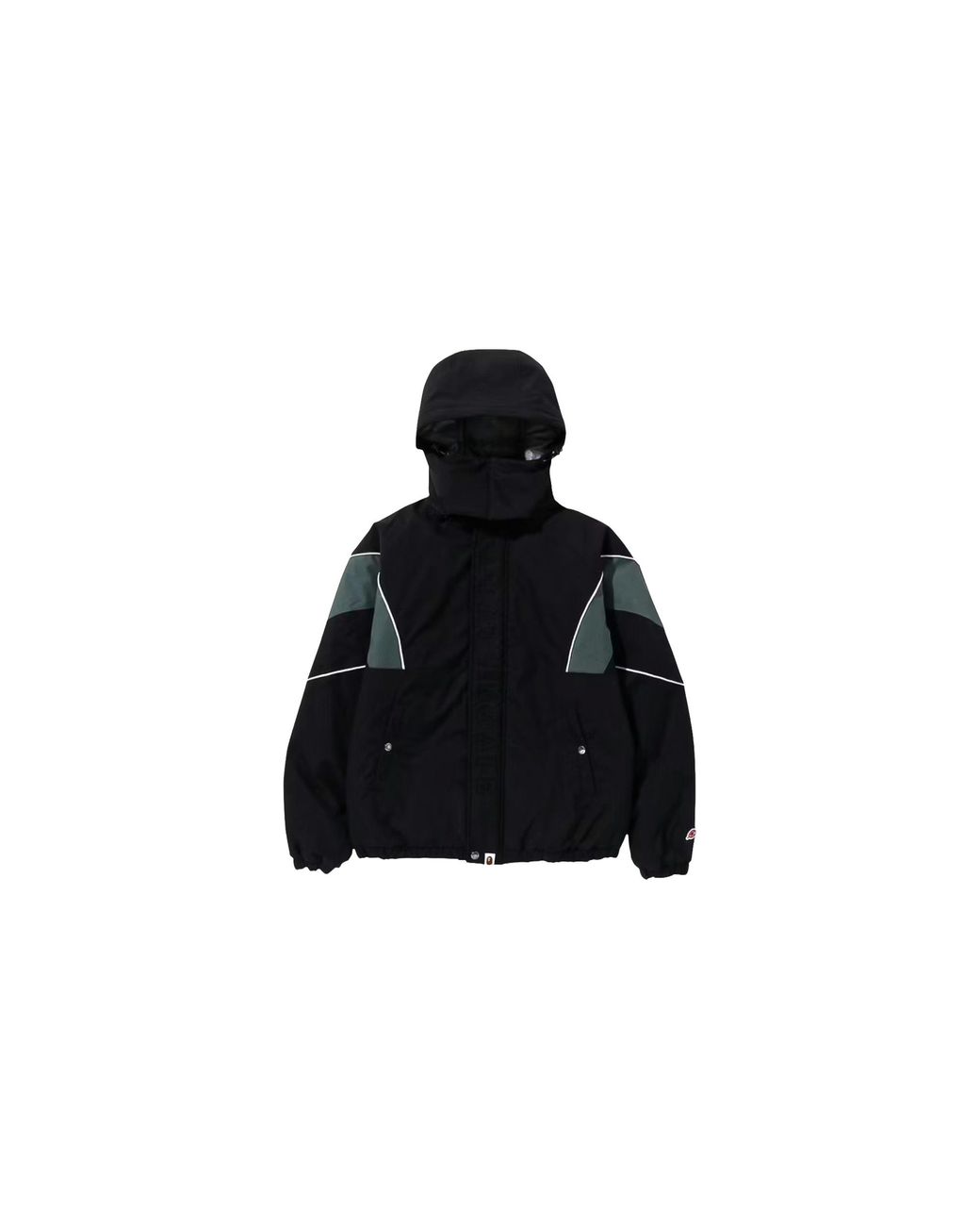 A Bathing Ape Black Football Jacket 1J30 141 003" for men