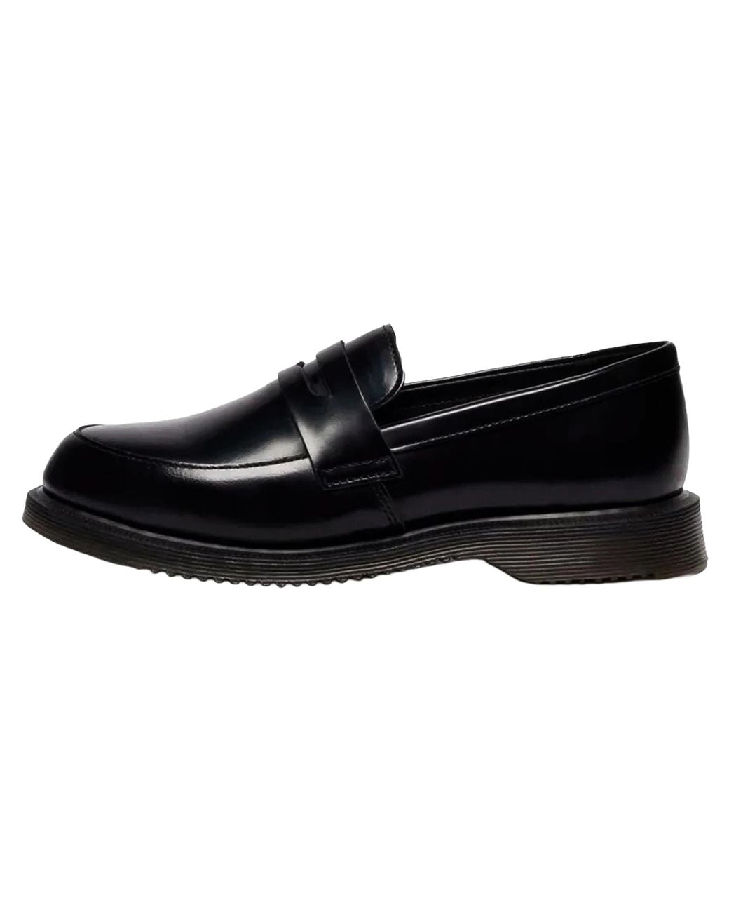 Dr. Martens Black Temara Polished Smooth Leather Loafers 41359001"