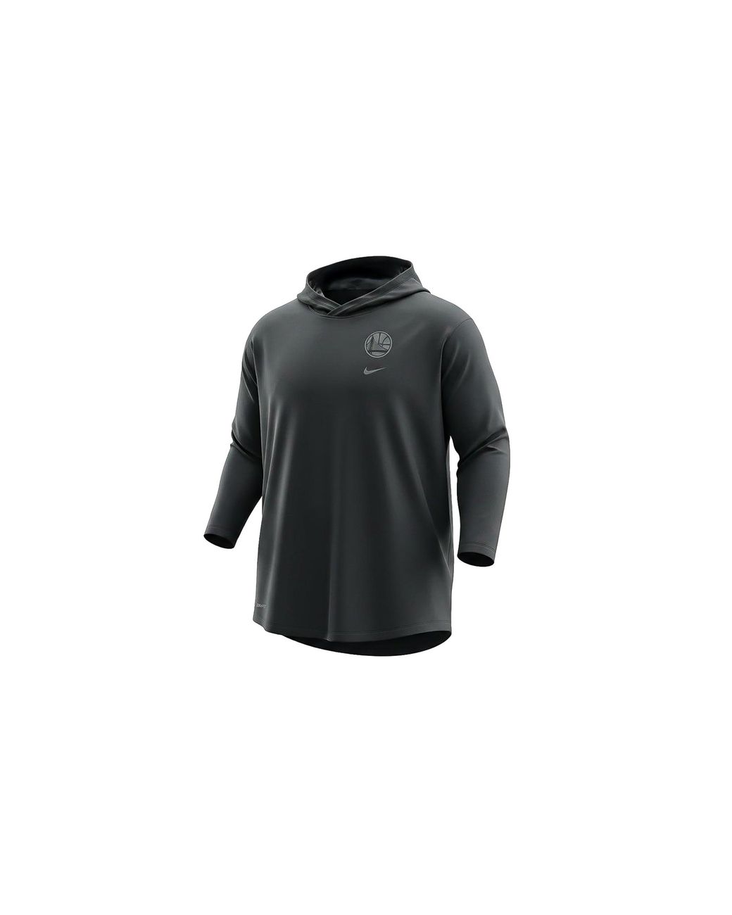 Nike Black Nba Golden State Warriors Long Sleeve Hooded T-Shirt 880356 010"