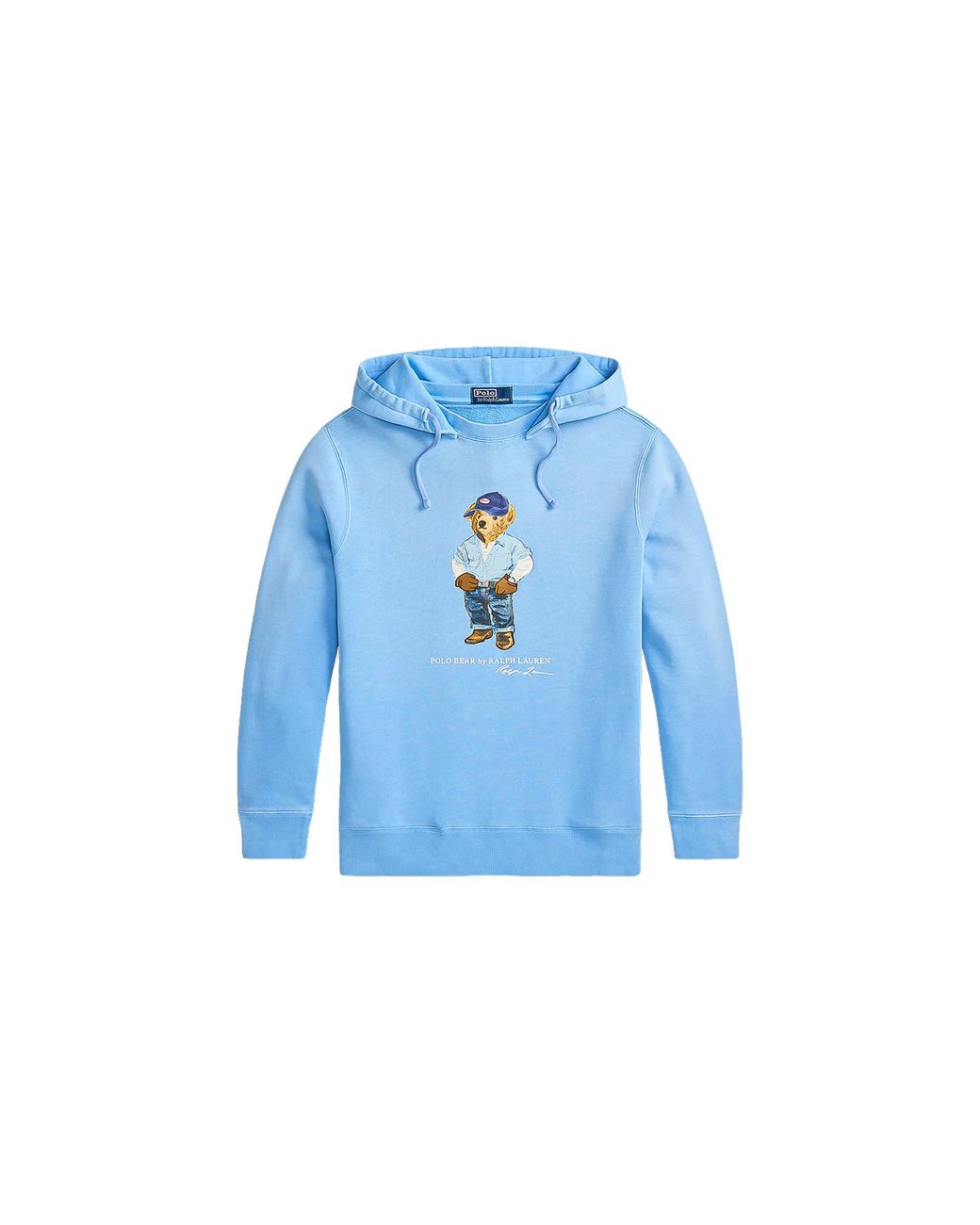Polo Ralph Lauren Blue Denim Bear Pullover Hoodie "Chambray" 710B14619001" for men