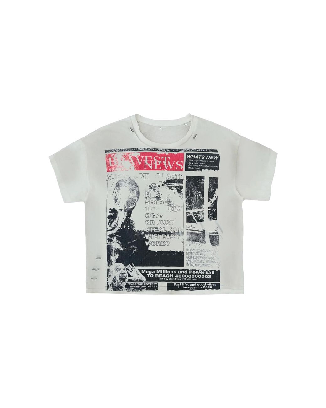 Bravest Studios Black Newspaper T-Shirt Bs169"