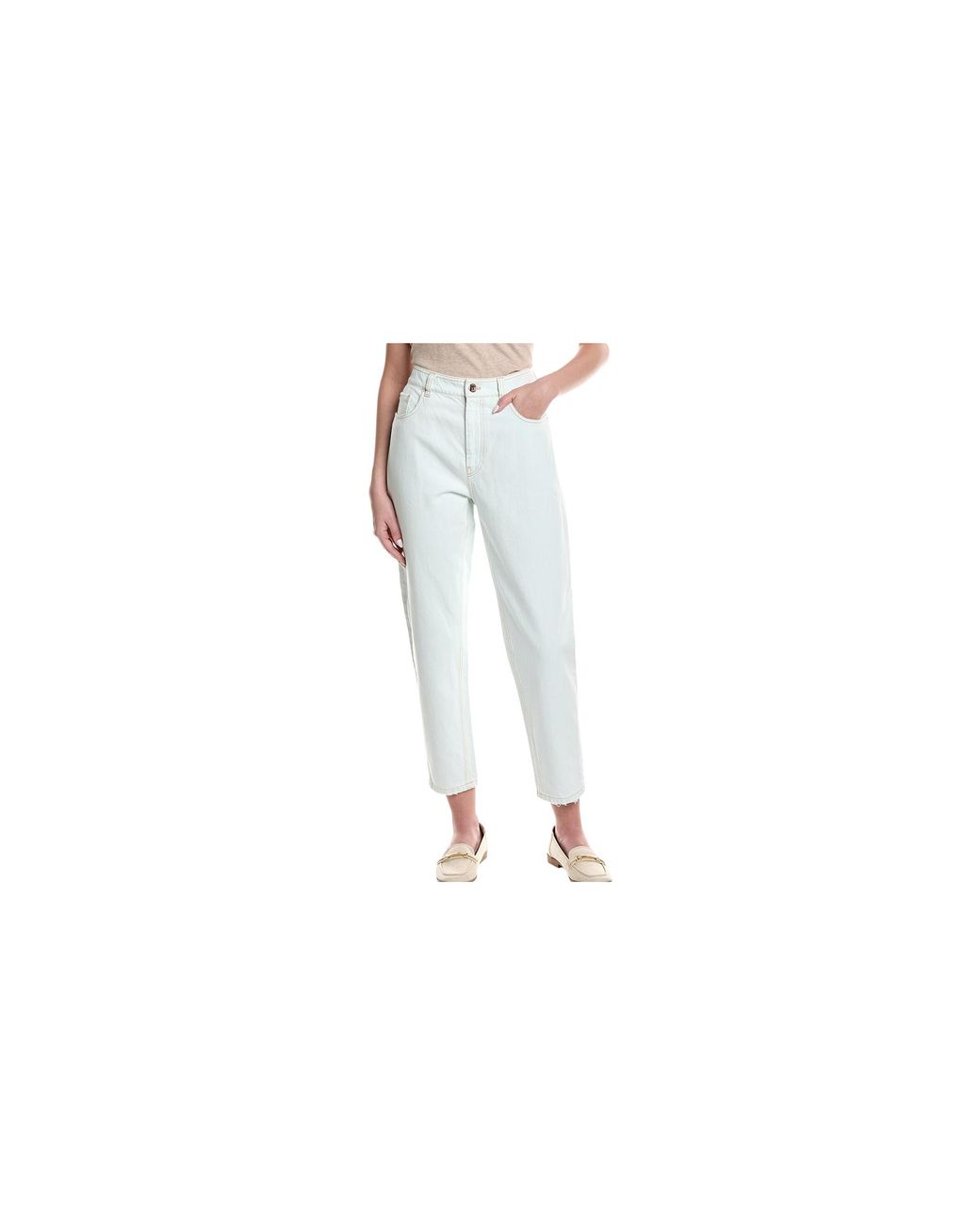 Brunello Cucinelli Black Denim Trousers "Faded" Brun256"