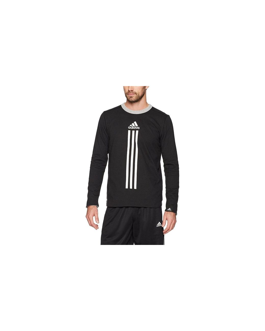 Adidas Black Id Reversible Logo T-Shirt Medium Heather" Br3299" for men