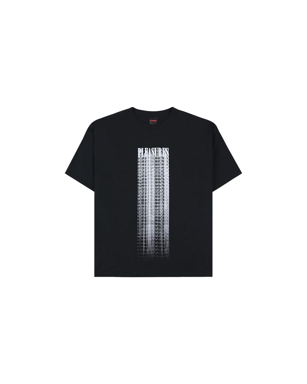 Pleasures Black Blurred T-Shirt P26F045 Blk" for men