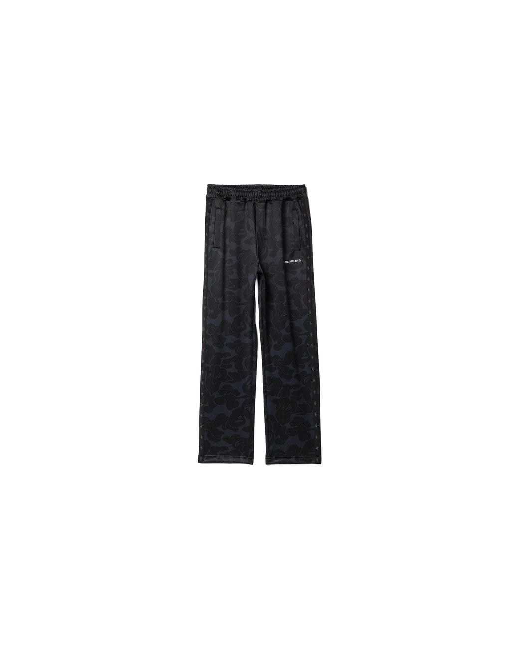 A Bathing Ape Black Solid Camo Bathing Ape Logo Relaxed Fit Sweat Pants 001Ptk701302Mblk" for men