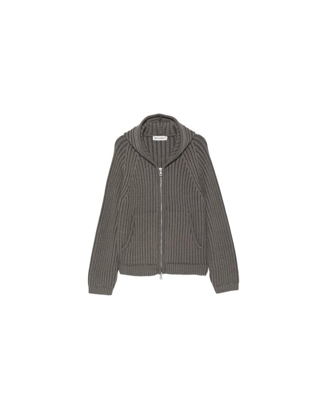 Our Legacy Black Level Hoodie "Sage Stripe" M4263Ls" for men