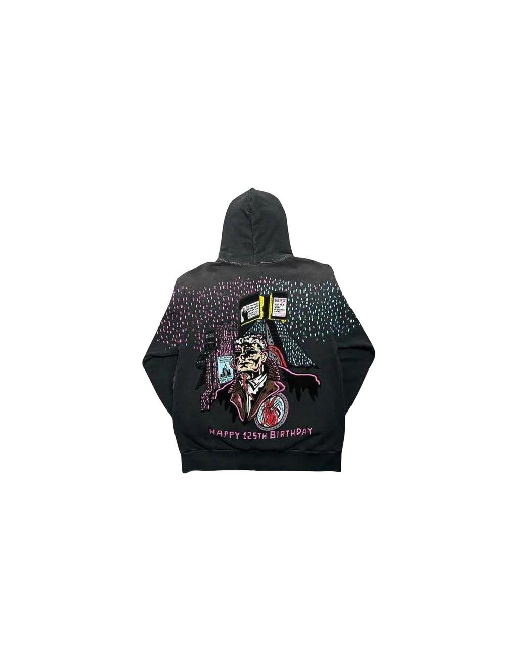 Warren Lotas Black Limited Edition Happy 125Th Birthday Pullover Hoodie Wl082" for men